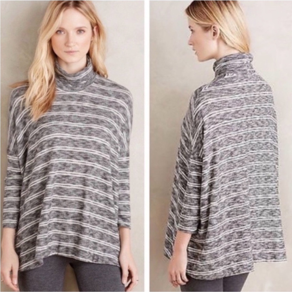 Anthropologie‎ Postmark  Mika Turtleneck Striped Women's Sweater M